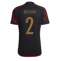 Fotballdrakt Herre Tyskland Antonio Rudiger #2 Bortedrakt VM 2022 Kortermet